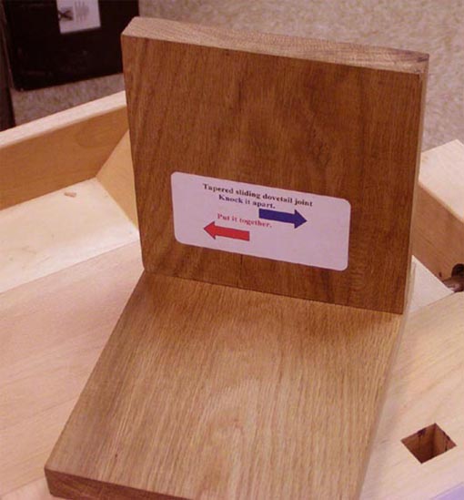 Half Blind Tapered Sliding Dovetail Assembled