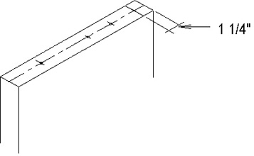 Mark Edge of workpiece to mount Pin Guide